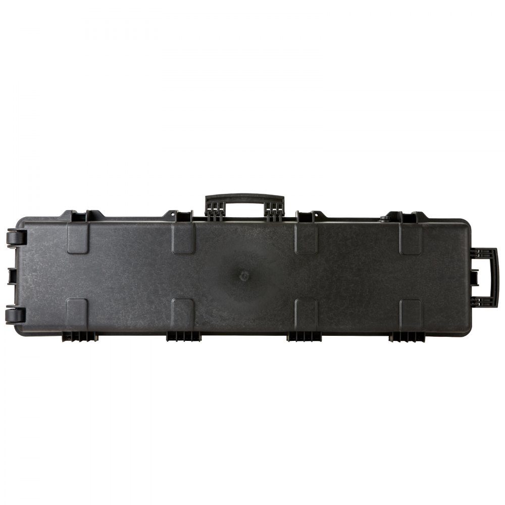 Rifle hard case with 3 layers of fully protective foam, lockable hard gun case, waterproof & rollable long gun case, for 138cm rifles or shotguns