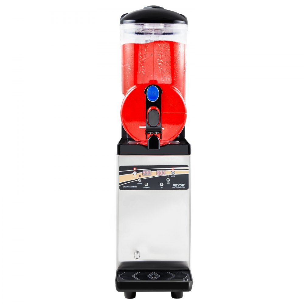 Commercial Slush Ice Machine 15L Stainless Steel Slushie Maker Crushed Ice Machines for 60 Cups Margarita and Smoothies Ice Slush Machine for Home Parties Restaurants Cafes
