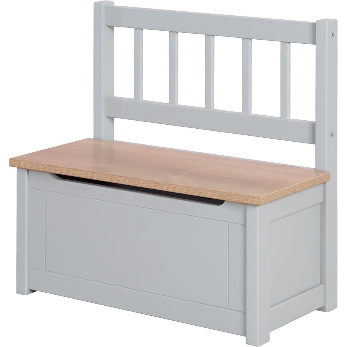 banc coffre pour enfants roba « Woody », gris