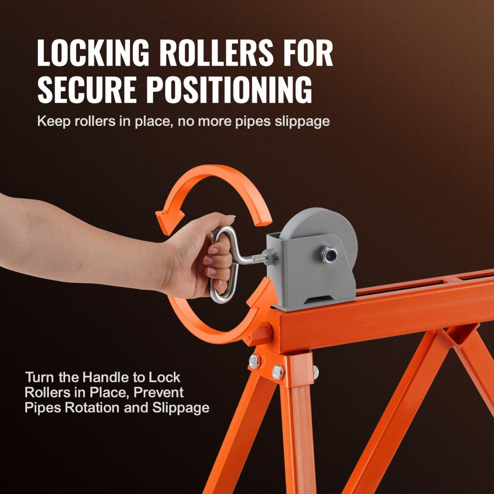 Rollständer mit Rollkopf 1134 kg Tragkraft Rollständer #45 Stahl-Rollständer 5 bis 91 cm Ständerständer Arbeitsständer Montageständer Geeignet für die Wartung von Rohrleitungen oder den Bau von Bauwerken
