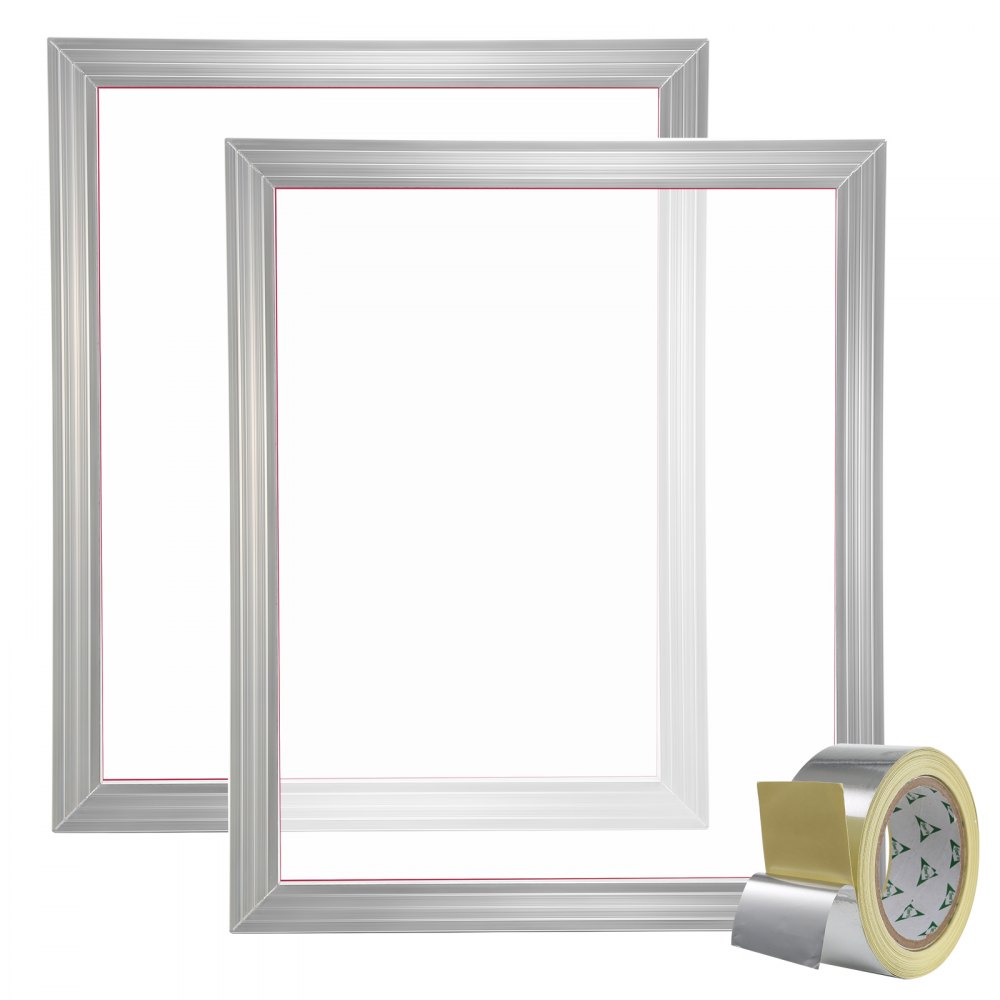 Zeefdrukkit, 2 stuks aluminium zeefdrukframes, 508x609,6 mm zeefdrukframe met 160 mesh, hoge spanning nylon gaas en afdichtingstape voor T-shirts, doe-het-zelf afdrukken enz. Zeefdrukkit, 2 stuks aluminium zeefdrukframes, 508x609,6 mm zeefdrukframe met 160 mesh, hoge spanning nylon gaas en afdichtingstape voor T-shirts, doe-het-zelf afdrukken enz.