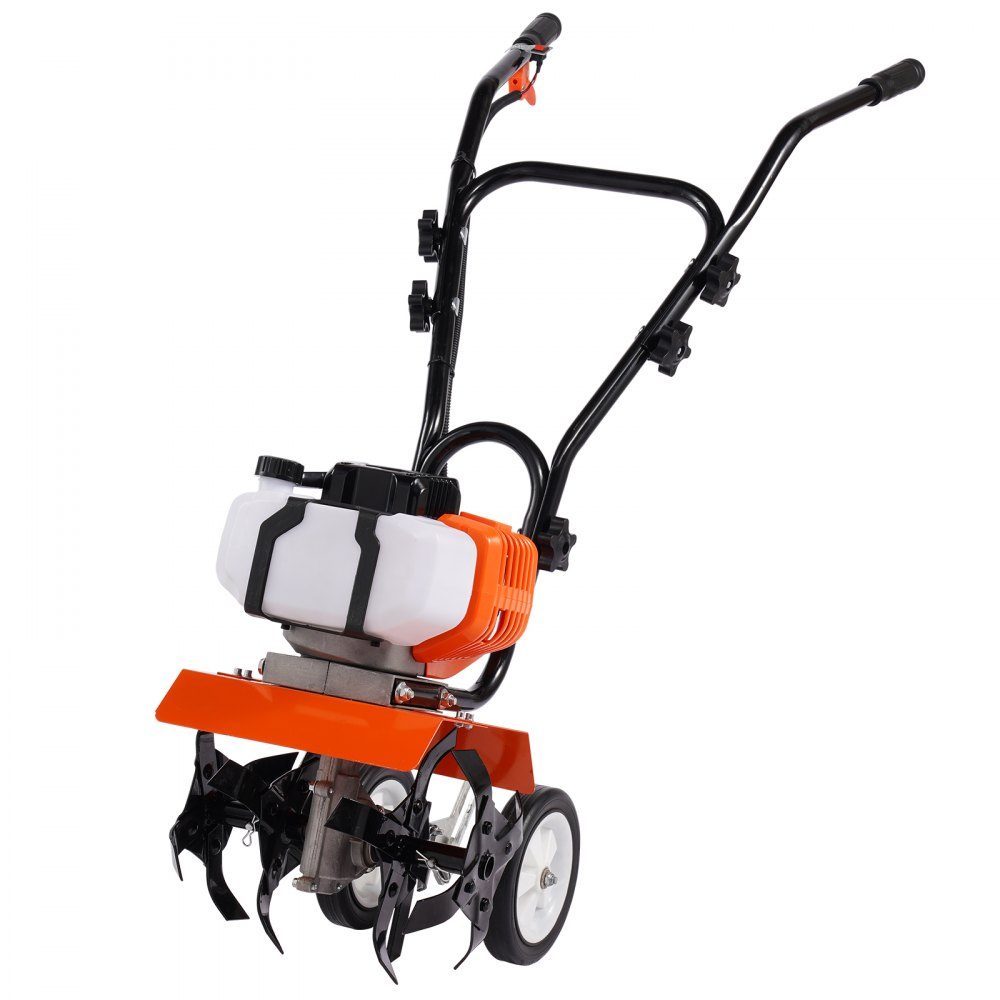 Gartenfräse, 43 CC Hubraum, gasbetriebene Motorhacke, 300 mm Bearbeitungsbreite, Motorfräse, 100 mm Bearbeitungstiefe, Bodenhacke, Stahlbearbeitungsmesser, Bodenfräse, 1110 x 448 x 910 mm, Grubber