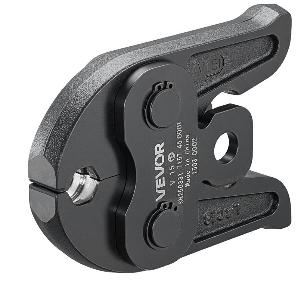 Mâchoire de sertissage V15, pince à sertir 15 mm pour tubes en acier inoxydable de type V, mâchoires de sertissage en acier, compatible avec les outils de sertissage standards, les systèmes de chauffage, de ventilation et de climatisation, les conduites d