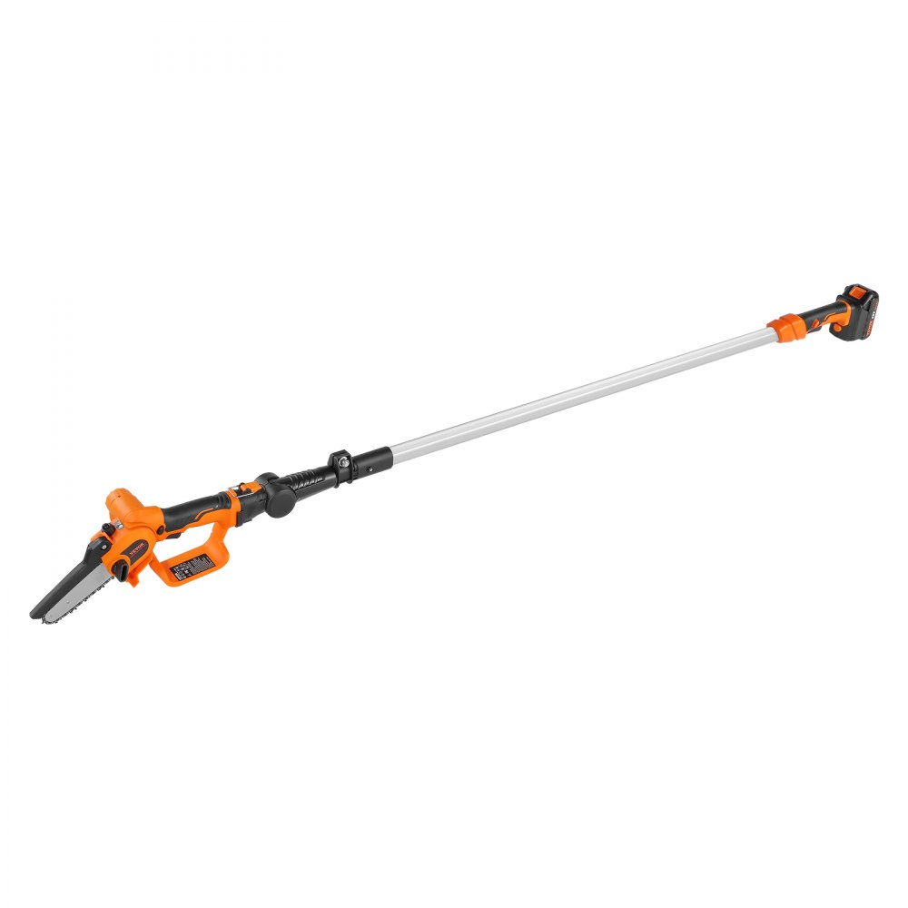 Mini-Kettensäge mit Akku, 20 V, 2 Ah, bürstenloser Motor, 2-in-1-Akku-Gartenschere, 22.000 U/min, elektrische Kettensäge, Teleskop-Heckenschere, Astsäge mit Teleskopgriff-Auszugslänge bis zu 2,43 m