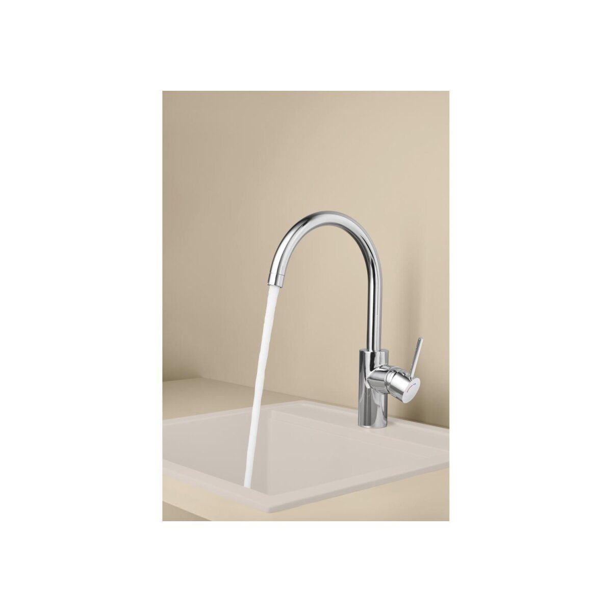 LIVARNO® Küchenarmatur mit hohem Auslauf (Küchenarmatur - chrom, rund)