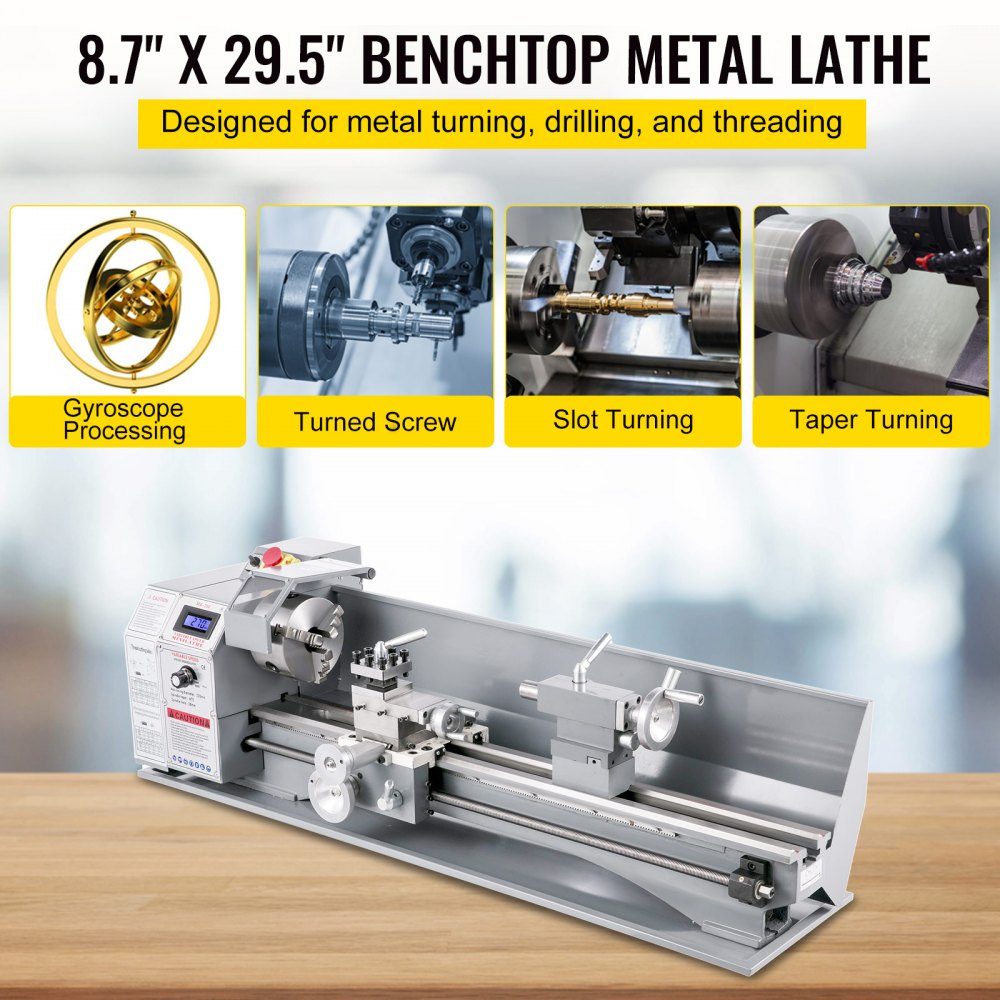 Tokarki do metalu mini tokarka 220x750mm tokarka do metalu 750 W mini tokarka do obróbki metalu tokarka do metalu precyzyjna łatwa w użyciu