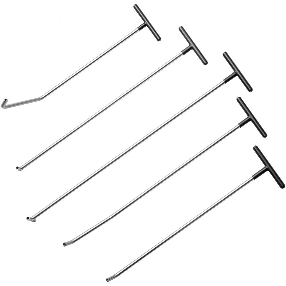 Dent Removal Kit with Bars, 13 Piece Paintless Dent Repair Tool, 5 Stainless Steel Dent Bars, 8 Tap Heads, Professional Hail Dent Removal Tool
