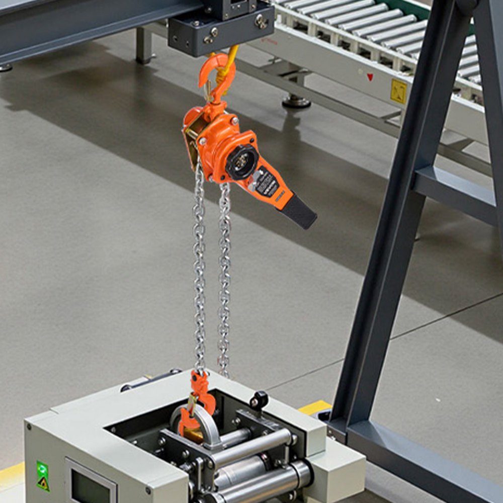 Hefboomtakel, handkettingtakel met capaciteit van 1 ton, slag van 3 m, ketting van G80 gelegeerd staal met mechanische rem met dubbele pal, rateltakel, 360 ° draaibare haken, takel voor magazijnbouw, garage