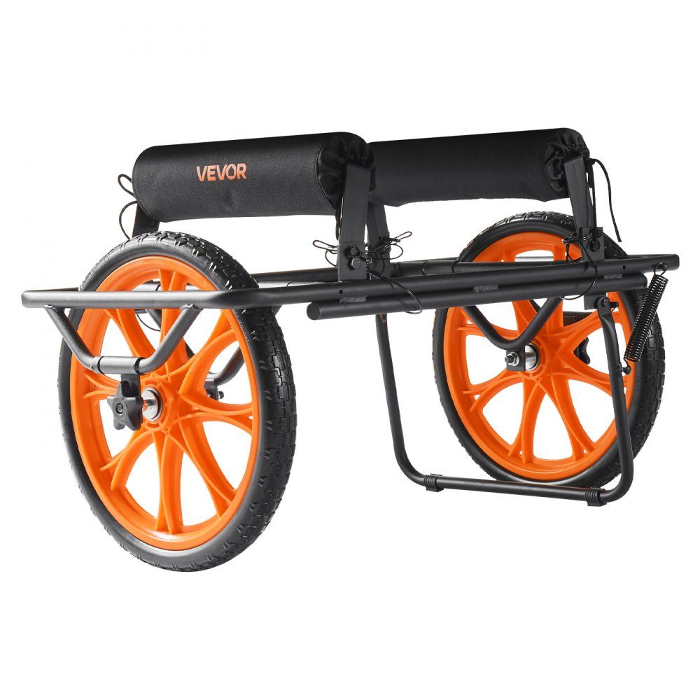 Kayak Trolley 150kg Canoe Trolley with 15" Solid Tires and Tie Down Strap Boat Trolley for Transporting Kayaks Canoes Paddleboards Jon Boats Water Sports Equipment 770 x 495 x 425mm