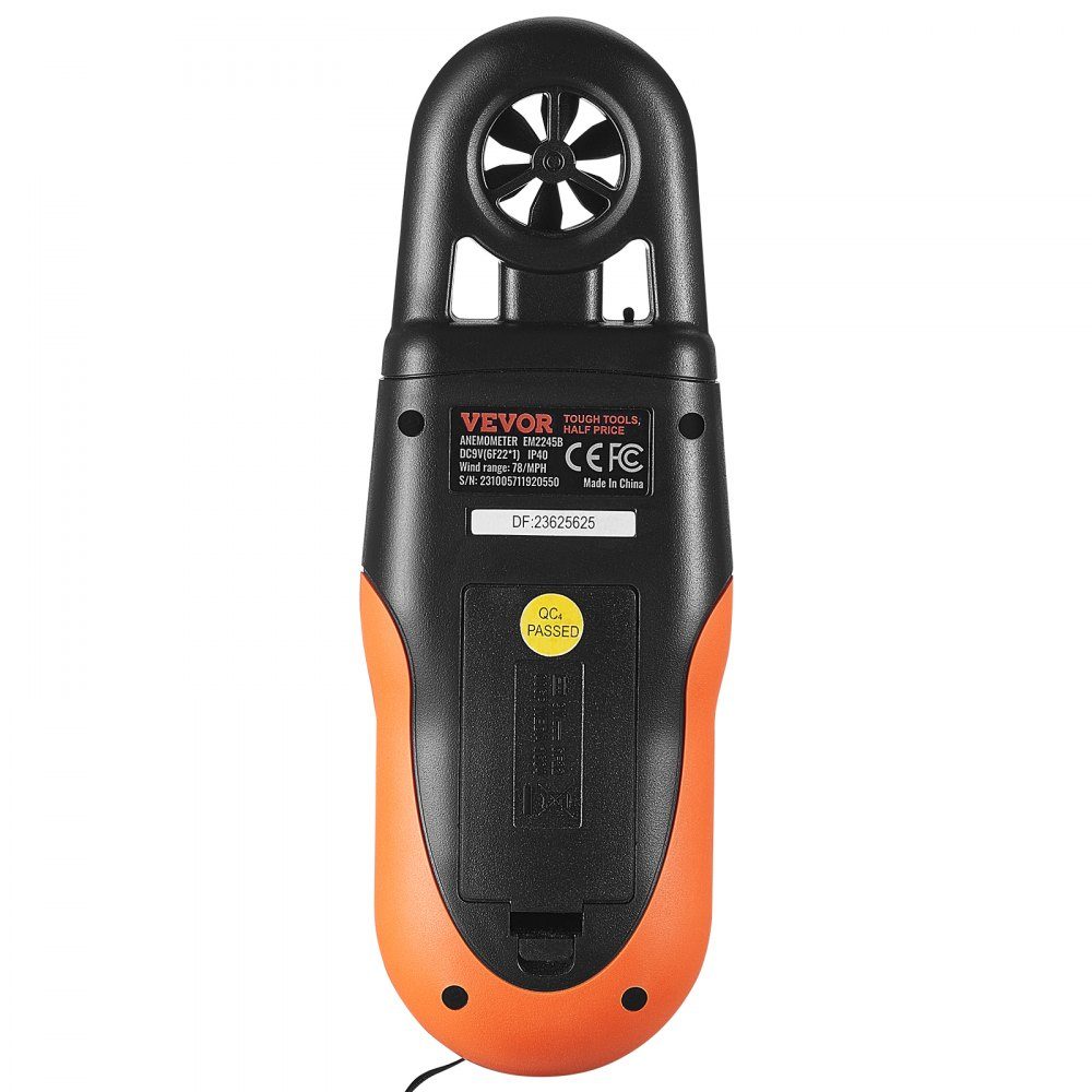 Anemometer 78,4 MPH Luftgeschwindigkeitsmesser 191 x 67 x 43 mm Anemometer IP44 Windmesser Windstärkemesser MAX/MIN/AVG/CU Windgeschwindigkeitsdaten Bluetooth-Geschwindigkeitsmesser