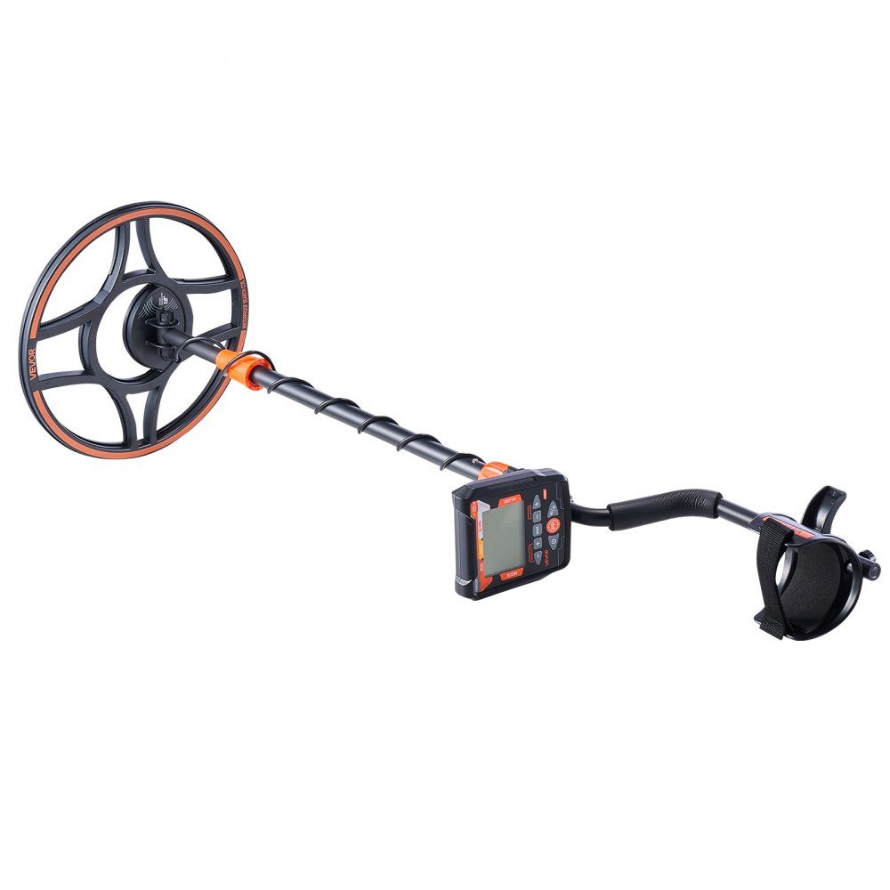 Adult Metal Detector 304.8mm Professional Metal Detector with 6 Modes Gold Detector IP68 Waterproof Search Coil with Display Headphone Adjustable Length for Gold Treasure Hunting