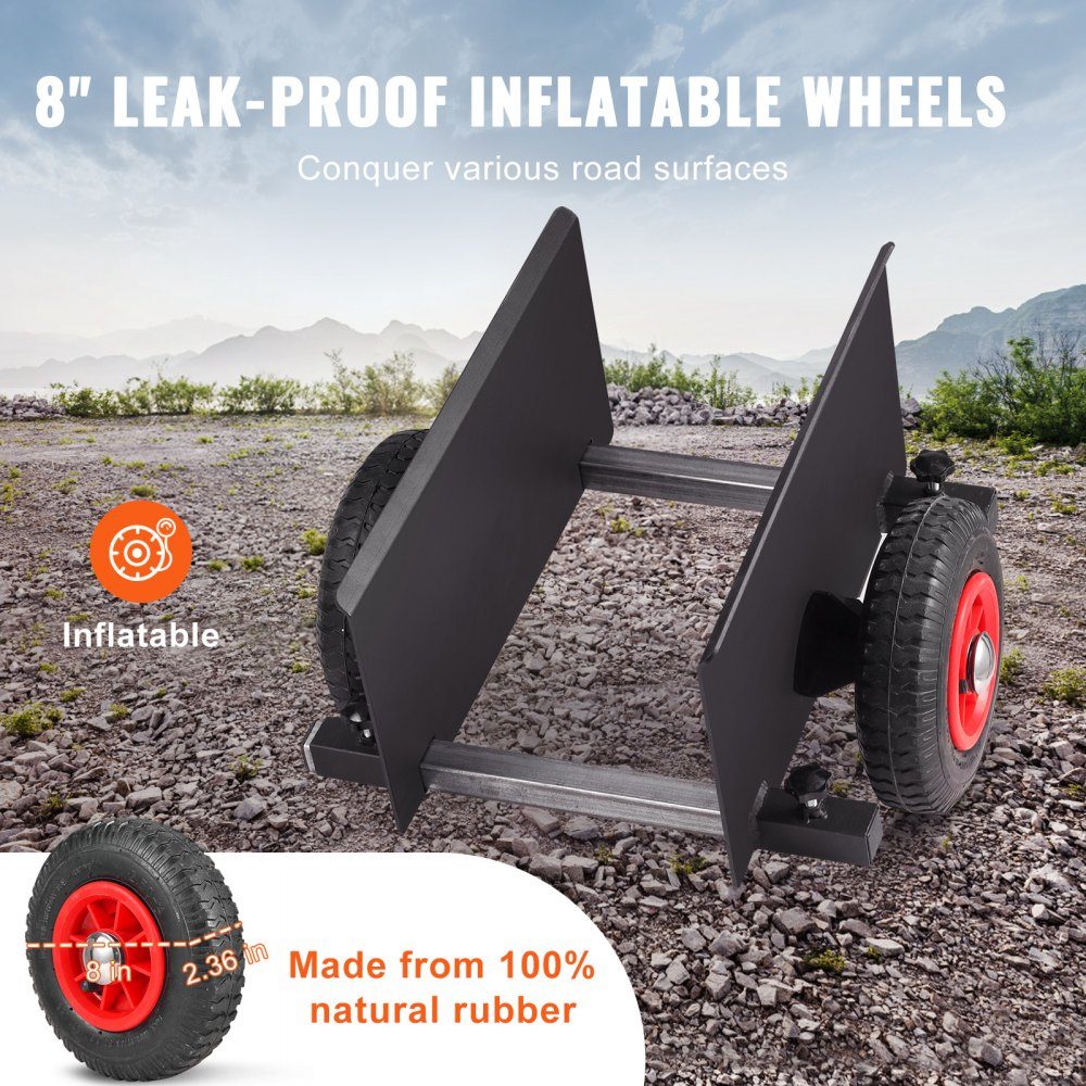 Panel Cart, 500 Pound Capacity Panel Cart, Heavy Duty Drywall Cart with 8" Pneumatic Wheels, Panel Cart with Adjustable Clamp for Drywall Panels, Material Handling