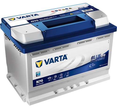 VARTA EFB BLUE 70AH 760A P+ – Part No. N70 – Art.-Nr. HT-47247