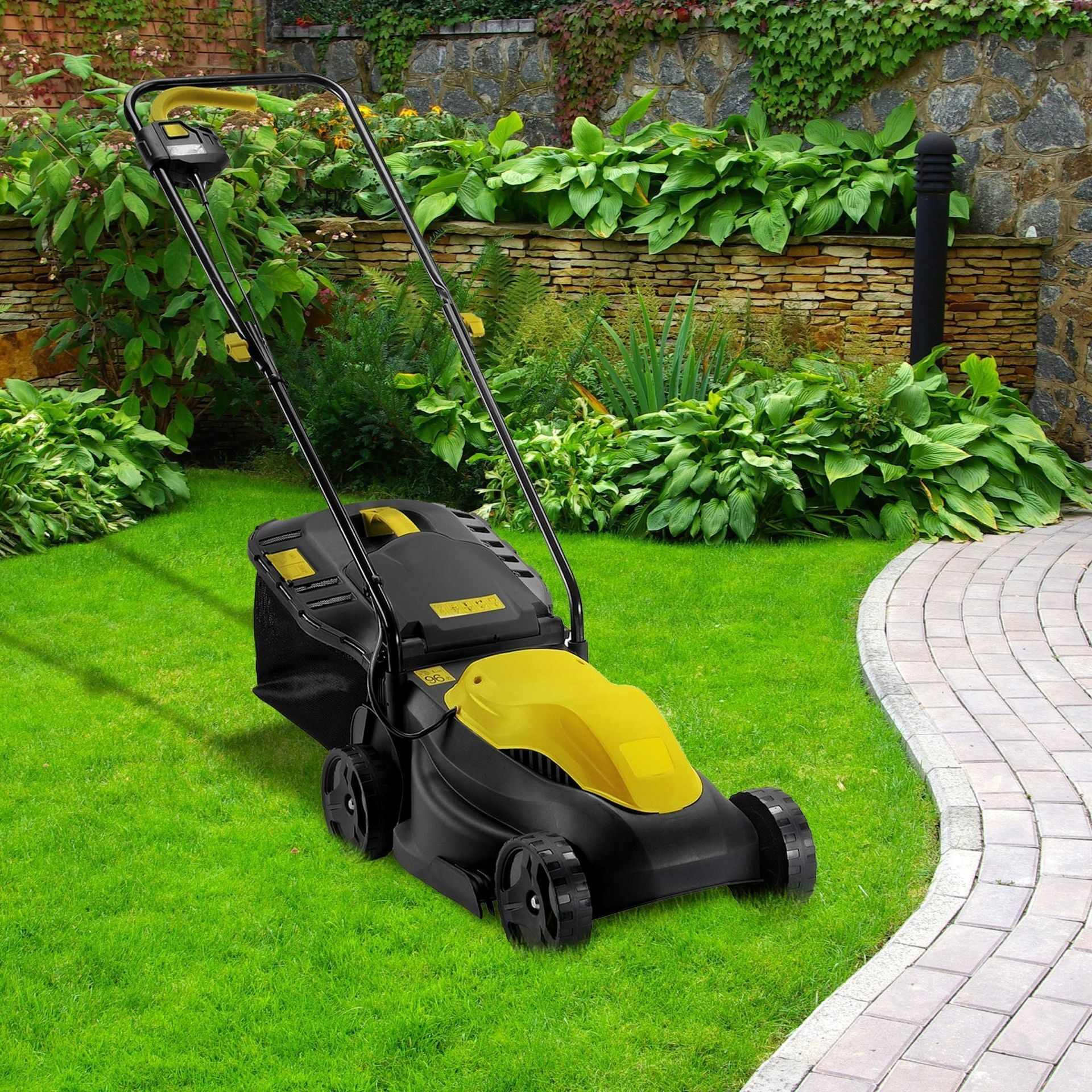 Electric lawn mower 1000W 32cm 30l adjustable