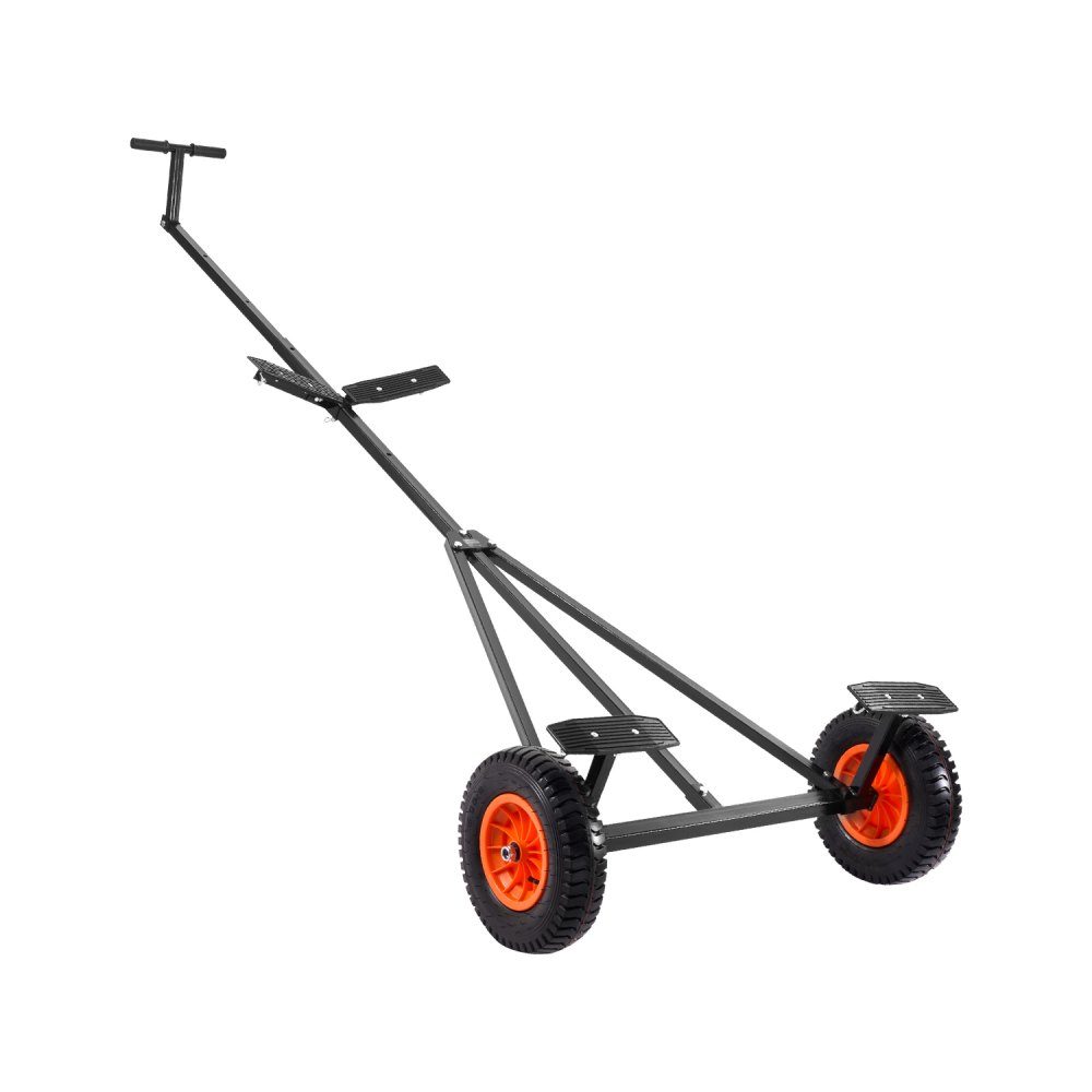 Remorque de bateau Dolly Chariot Remorque 190 kg Charge de support 40 cm Pneu pneumatique Support antidérapant en acier au carbone pour déplacer les kayaks, les bateaux à moteur et les bateaux de pêche