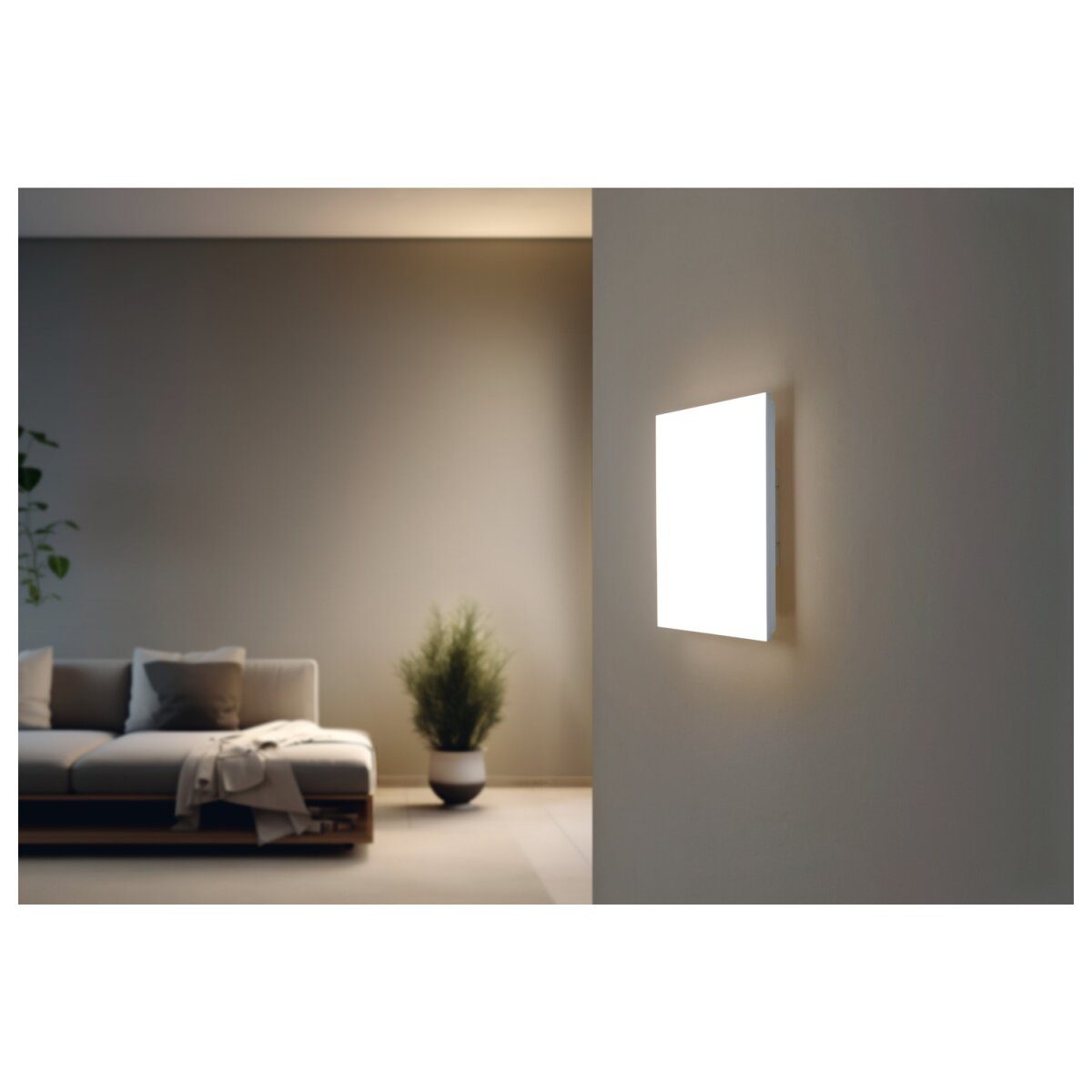 LIVARNO home LED-Deckenpanel, Warmweiß bis Kaltweiß (quadratisches Deckenpanel)