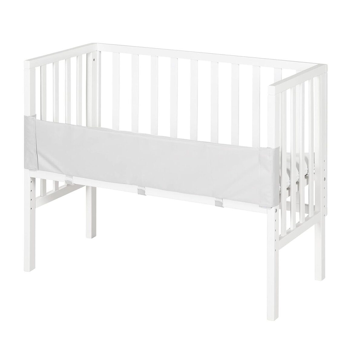 roba 'safe asleep®' side bed, 2in1 with barrier, wood/white