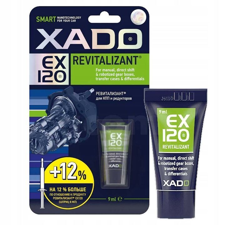 XADO EX120 do manualnych skrzyń biegów, osi itp. Rewitalizant XADO EX120 do manualnych skrzyń biegów, osi itp. Rewitalizant