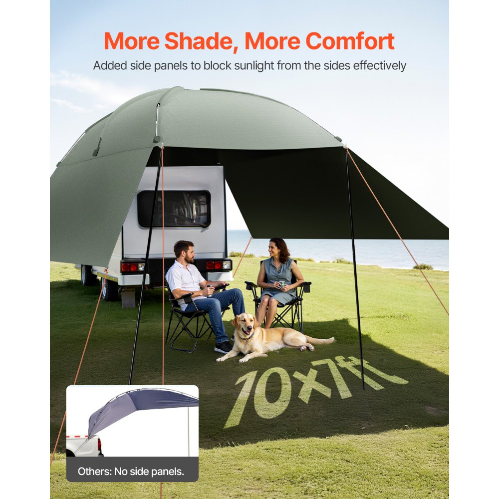 Sonnensegel Wohnwagen 3x2,1m Sonnendach Wohnmobil UV50+ UV-Schutz Markise 190T Polyestergewebe Markise PU2000mm wasserdicht inkl. Tragbare Tasche. Ideal für Campingausflüge mit Familientreffen Sonnensegel Wohnwagen 3x2,1m Sonnendach Wohnmobil UV50+ UV-Schutz Markise 190T Polyestergewebe Markise PU2000mm wasserdicht inkl. Tragbare Tasche. Ideal für Campingausflüge mit Familientreffen