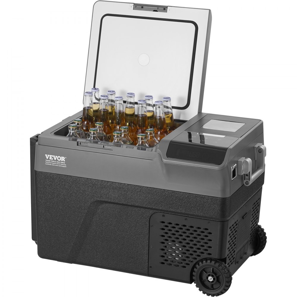 Portable Car Fridge with Ice Making Function, 12V Car Fridge, 35L Portable Single Zone Freezer, -20°C to 20°C Adjustable Temperature, with Wheels for Camping, Car, RV Portable Car Fridge with Ice Making Function, 12V Car Fridge, 35L Portable Single Zone Freezer, -20°C to 20°C Adjustable Temperature, with Wheels for Camping, Car, RV