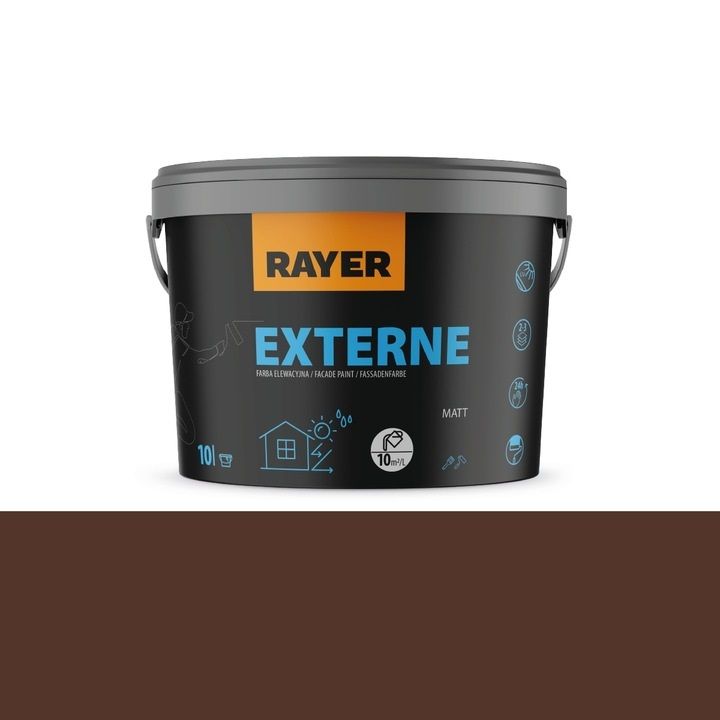 RAYER gevelverf 10L donkerbruin – hoogwaardige en duurzame buitenverf RAYER gevelverf 10L donkerbruin – hoogwaardige en duurzame buitenverf
