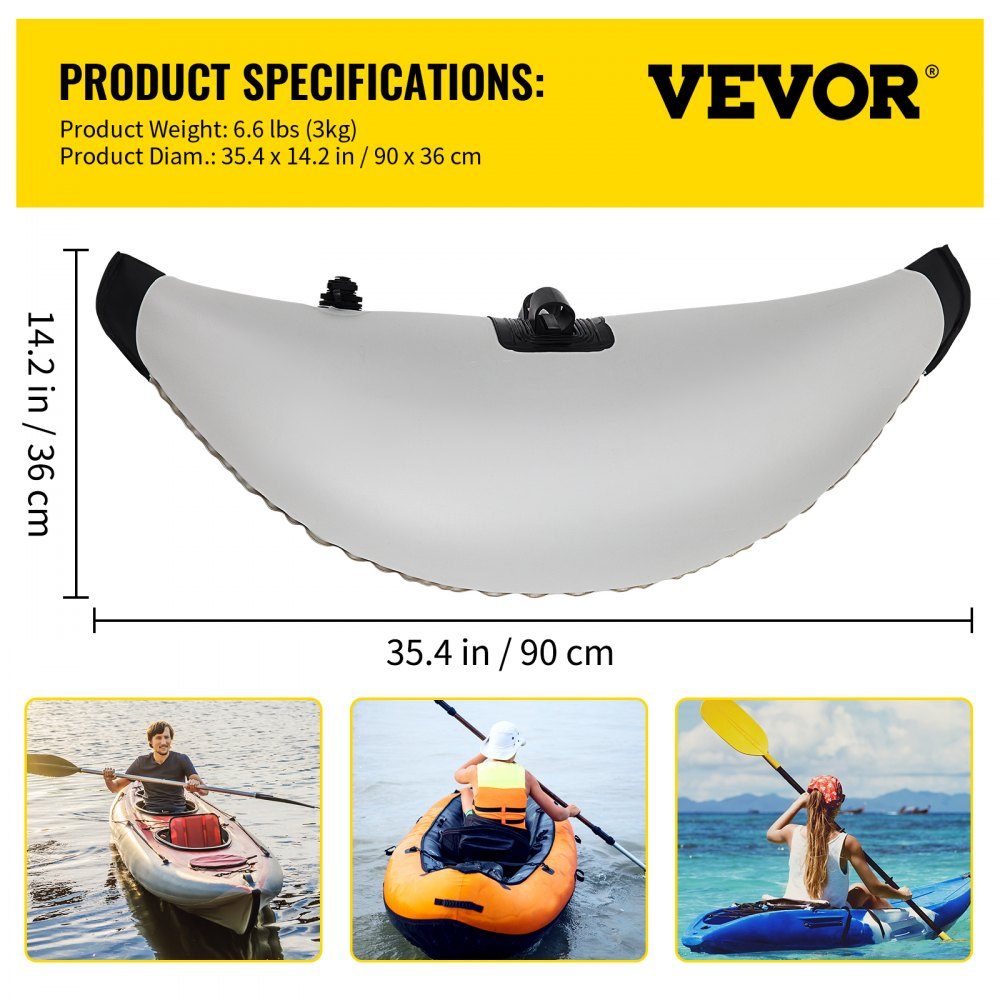 Kajak Outrigger-stabilisator 7-8ft verstelbare lengte waterfietsen 14" breedte vlotterstabilisatorset 2-delige wildwaterkajak drijvende PVC-balansaccessoires voor opblaasbare kanoboten