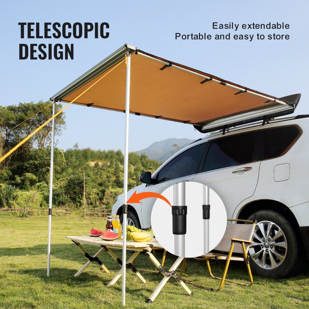 Fahrzeug-Markise, 2,01 x 2,5 m, Schattenabdeckung, Auto-Seitenmarkise, PU3000 mm, UV50+