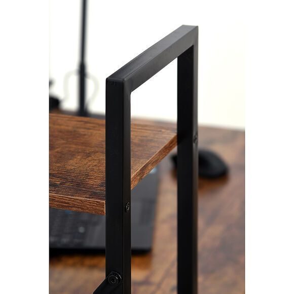 Design-Loft-Schreibtisch mit Regalen 120 x 60 x 75 braun