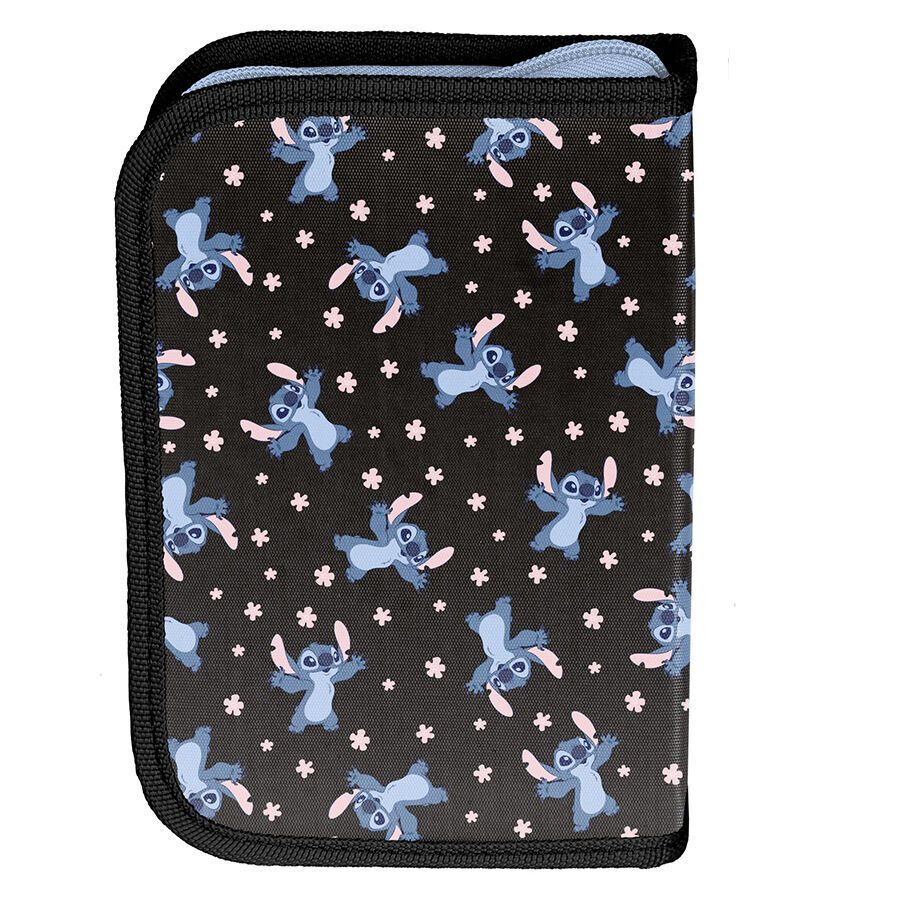 Federmäppchen mit himmelblauen Stitch -Accessoires