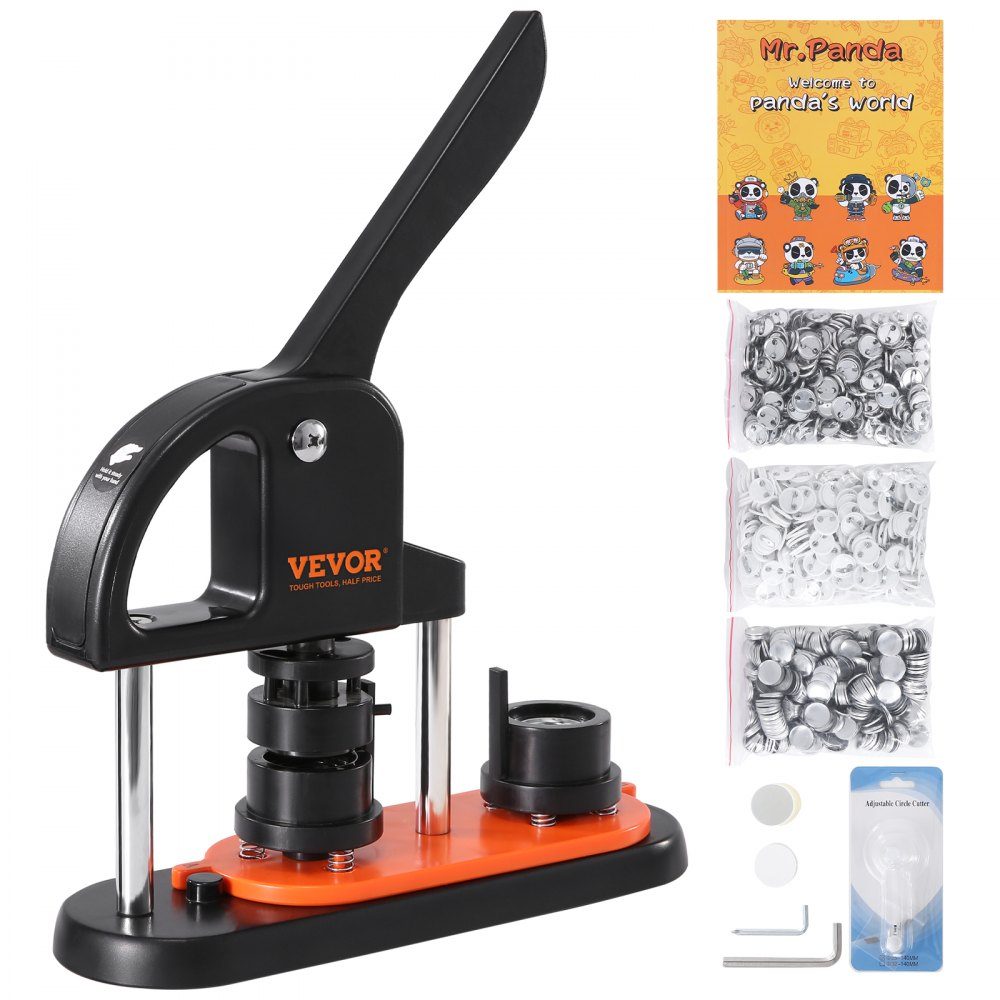 Button machine button machine 25 mm 500 pieces. Badge Punch Press, Button Press, DIY Badge Press Machine, Button Badge Maker for Personalized Badges, Including Magic Book