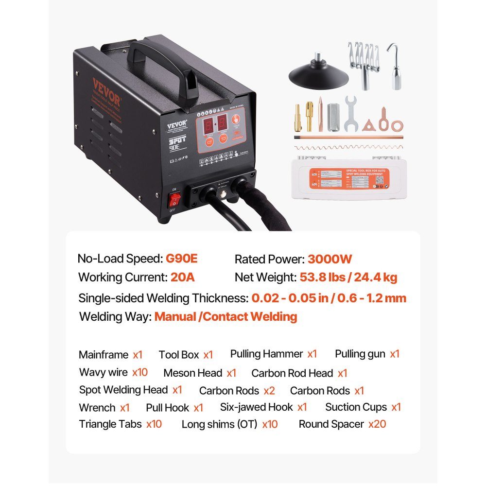 3 KW Body Dent Spotter 7 Modi Automatisches Induktionsschweißen 220 V Dent Spotter Tool 3500 A Dent Puller Punktschweißgerät