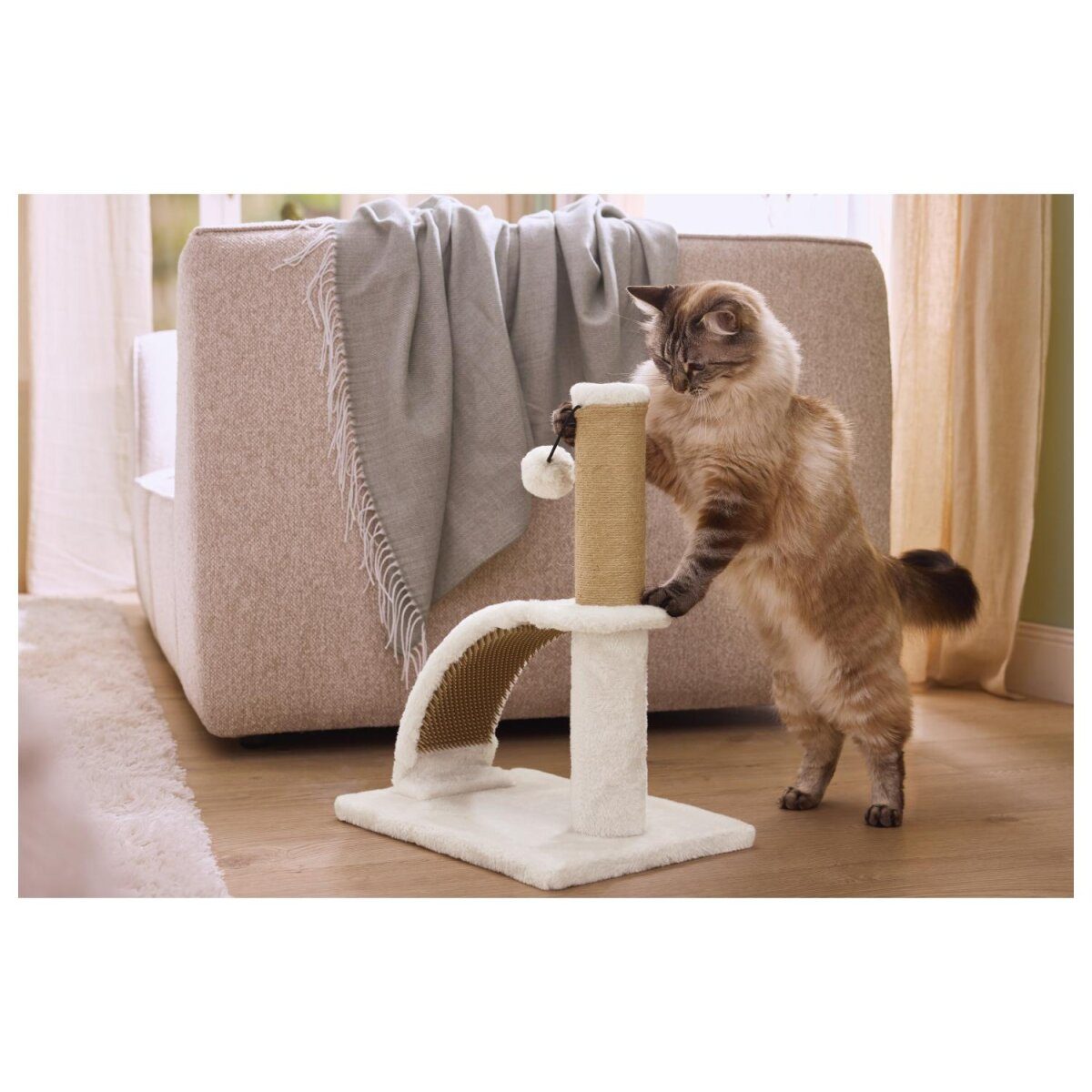 ZOOFARI® kattenkrabpaal (krabpaal met massageplank)