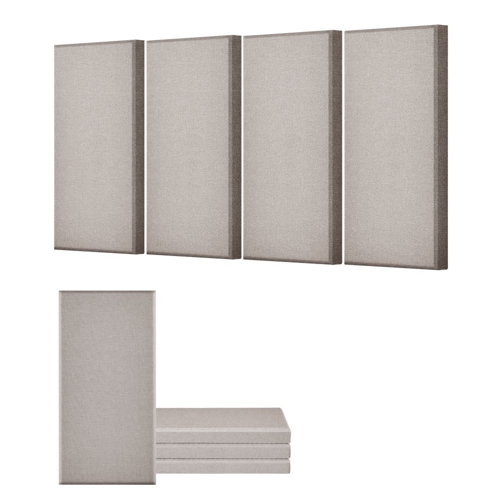 Akoestische panelen 4 stuks 2" dik 24" x 12" glasvezel geluidsabsorberende panelen zelfklevende geluiddichte wandpanelen voor studio's, kantoren, thuisbioscopen, vergaderruimtes, Kameel Akoestische panelen 4 stuks 2" dik 24" x 12" glasvezel geluidsabsorberende panelen zelfklevende geluiddichte wandpanelen voor studio's, kantoren, thuisbioscopen, vergaderruimtes, Kameel