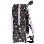 Small 3D striped kitty kindergarten backpack with cat