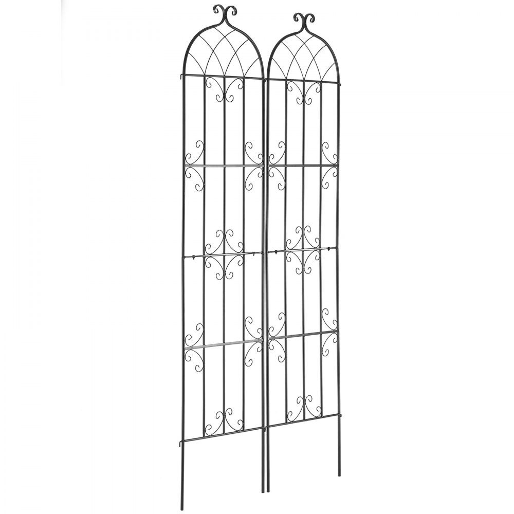 Krata, 221 x 50 cm, zestaw 2 nierdzewnych krat metalowych do kwiatów ogrodowych, krata do róż, podpora ogórka, pomoc do wspinaczki, krata do roślin, dekoracyjna krata powojników na dziedzińce i trawniki