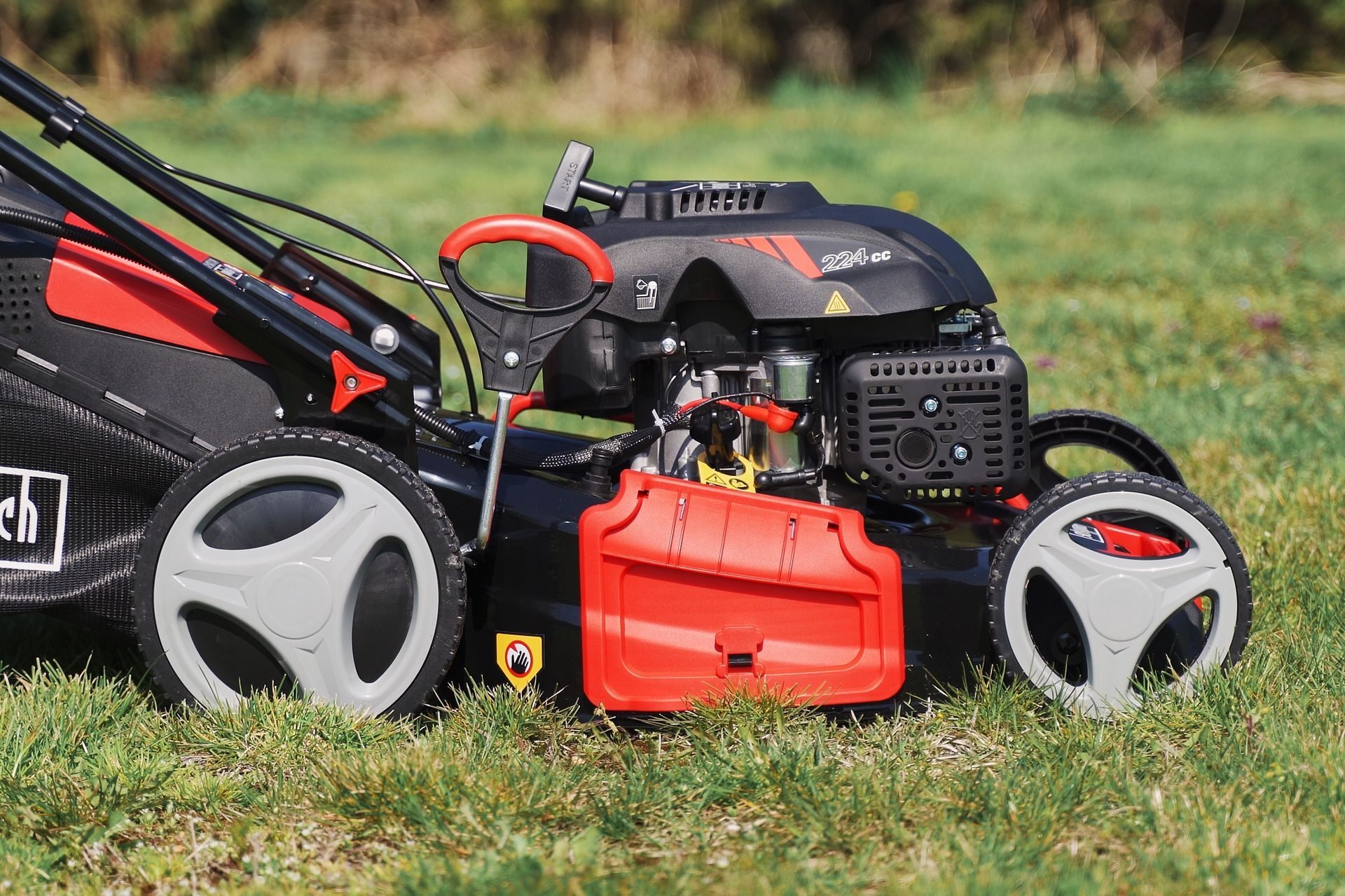 SCHEPPACH MS225 OHV 2021 53CM Benzin-Rasenmäher mit BATTERIE-Starter-XXL-Set