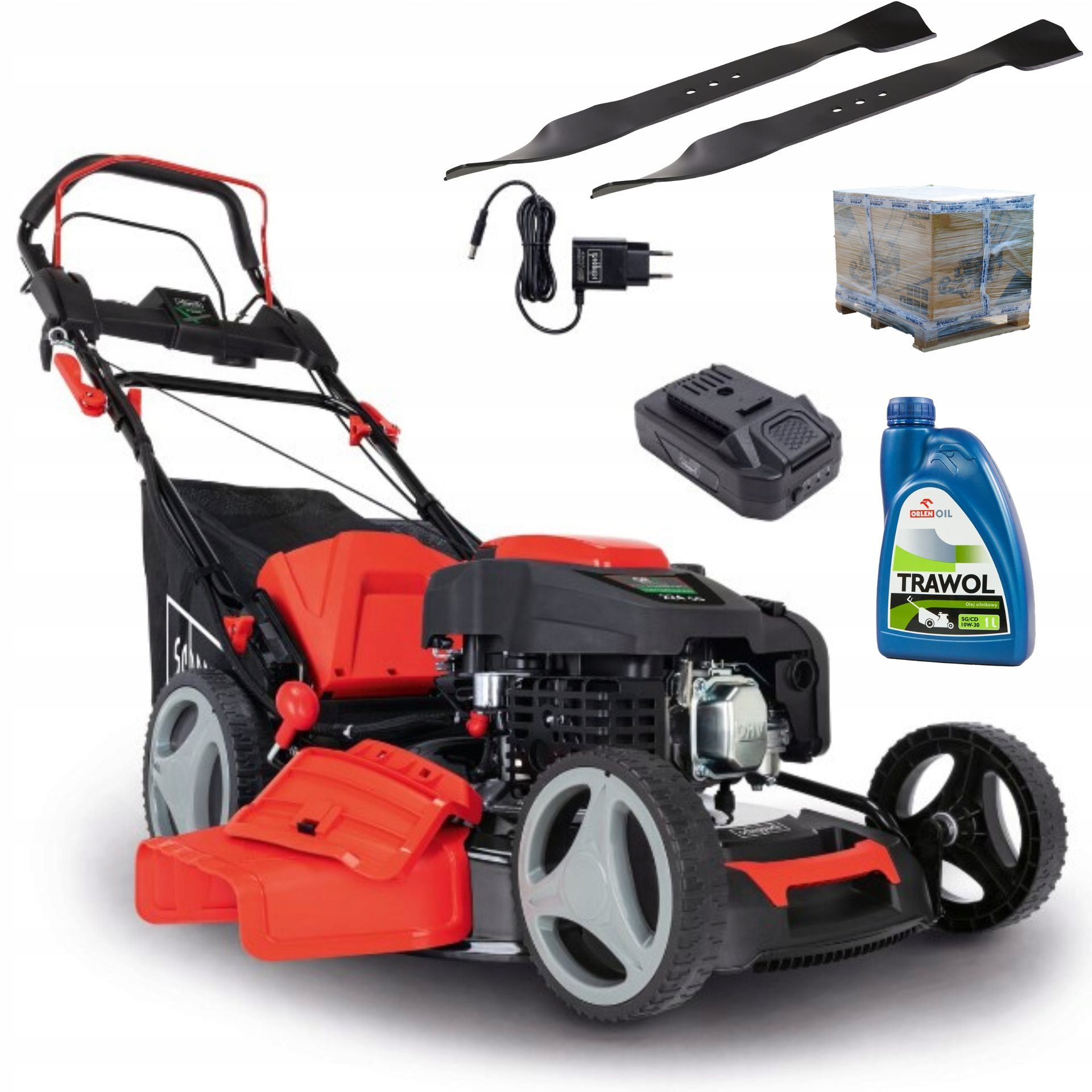 SCHEPPACH MS225 OHV 2021 53CM benzine grasmaaier met ACCU starter XXL set SCHEPPACH MS225 OHV 2021 53CM benzine grasmaaier met ACCU starter XXL set