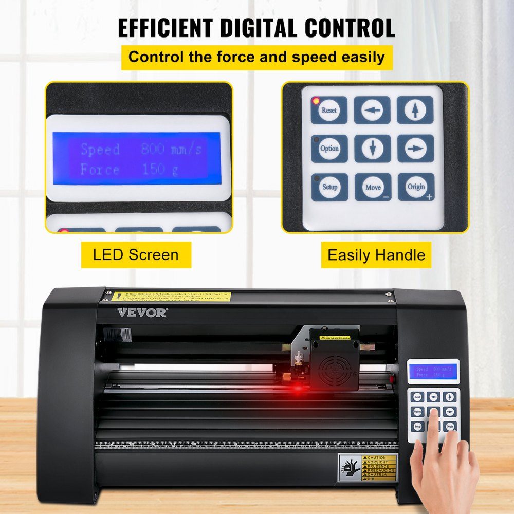 Film cutting plotter 375 mm, film cutter max. cutting width 285 mm, plotter machine Signmaster software, plotter Windows compatible, film plotter semi-automatic cutting accuracy ±0.001 mm