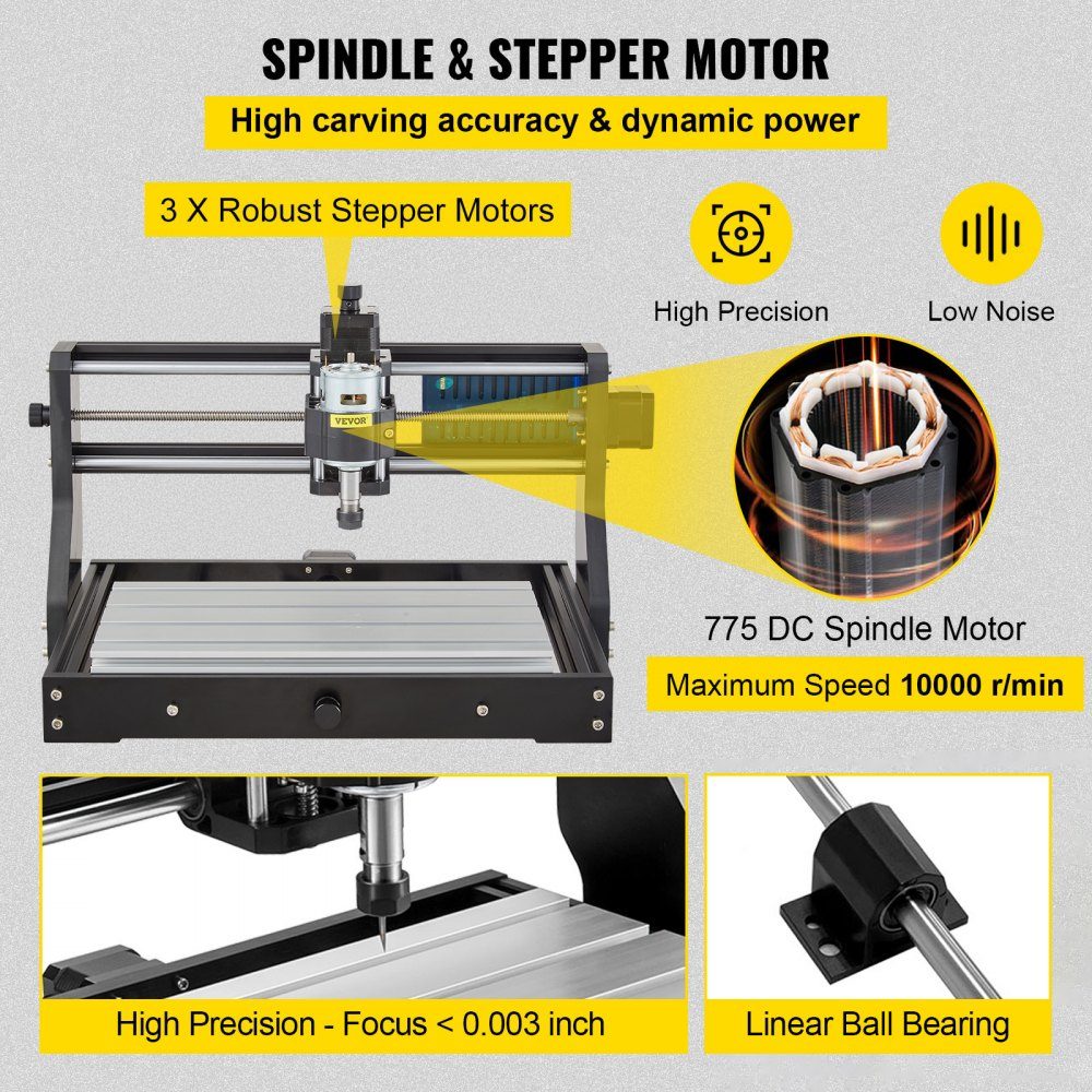 CNC 3018 DIY Engraving Machine Pro 300x180x45mm Engraving Machine 3-Axis Mini Engraver with GRBL Control Board and Offline Controller
