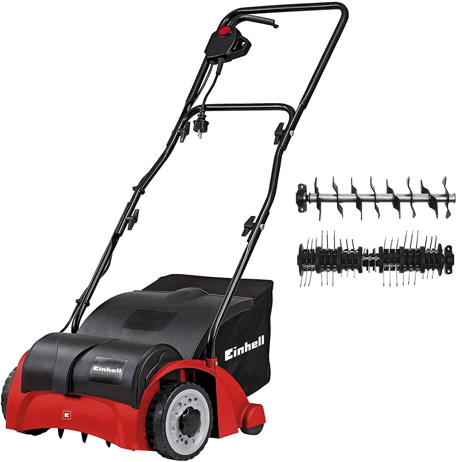 Elektryczny wentylator wertykulacyjny Einhell GC-SA 1231 (1200 W, szerokość robocza 31 cm, głębokość robocza 3-9 mm, składany uchwyt, kosz zbierający 28 L, w tym wałek wentylatora) Elektryczny wentylator wertykulacyjny Einhell GC-SA 1231 (1200 W, szerokość robocza 31 cm, głębokość robocza 3-9 mm, składany uchwyt, kosz zbierający 28 L, w tym wałek wentylatora)
