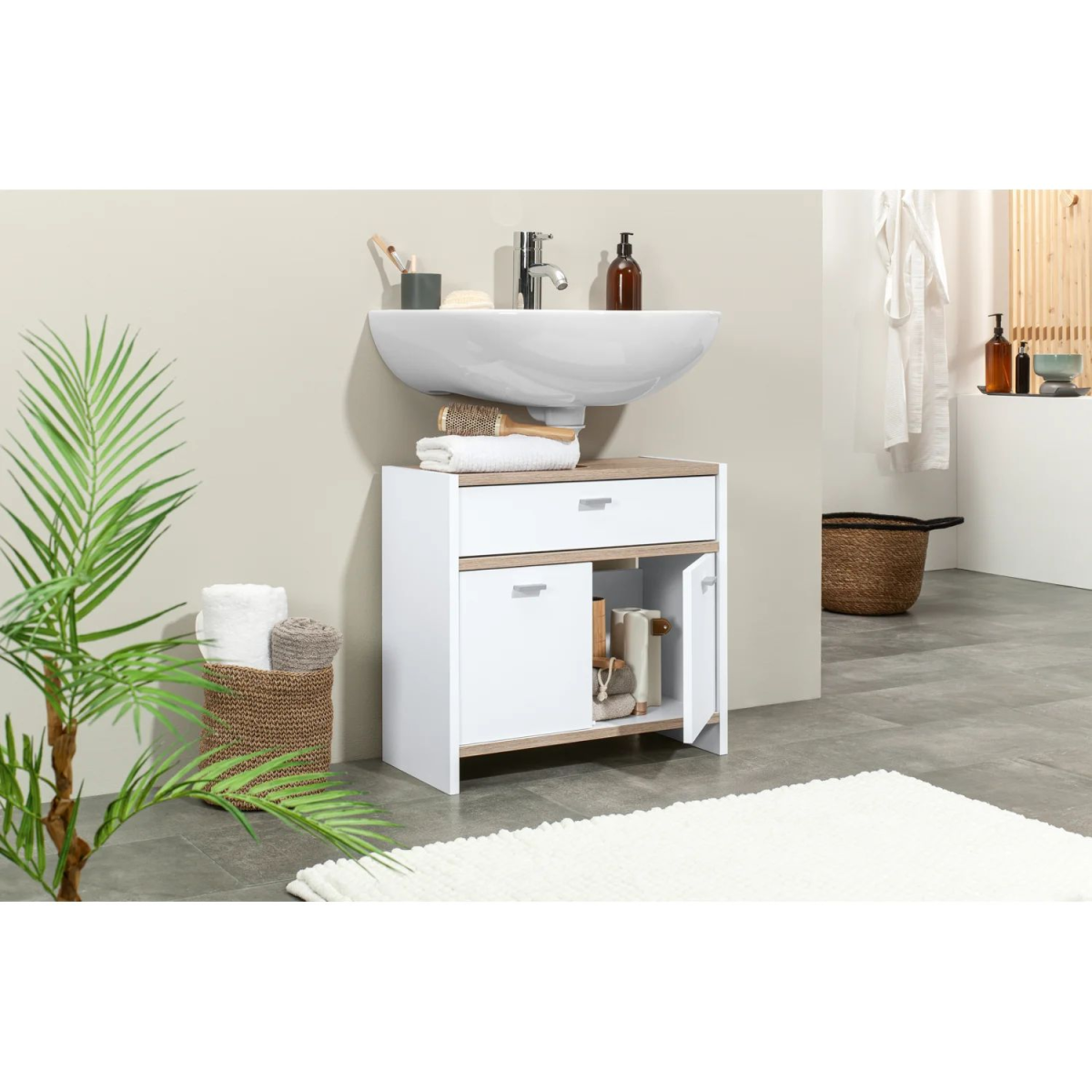 LIVARNO HOME meuble vasque blanc
