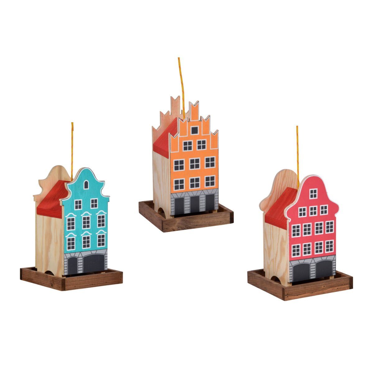 DOBAR Deko-Vogelhaus »Münster«, 19 x 19 x 30 cm, aus Holz