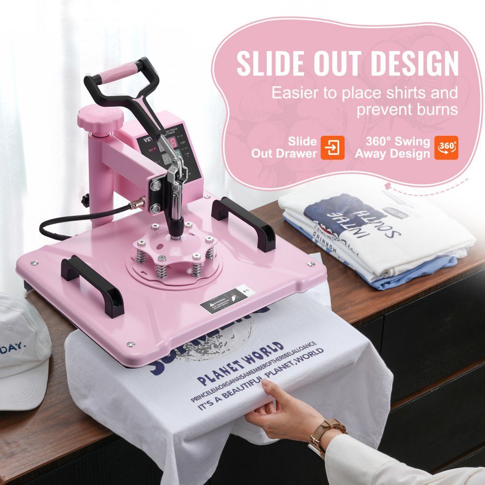 Transferpresse, Transferpresse, 30 x 38 cm, 5-in-1-Tumblerpresse, T-Shirts, Rosa