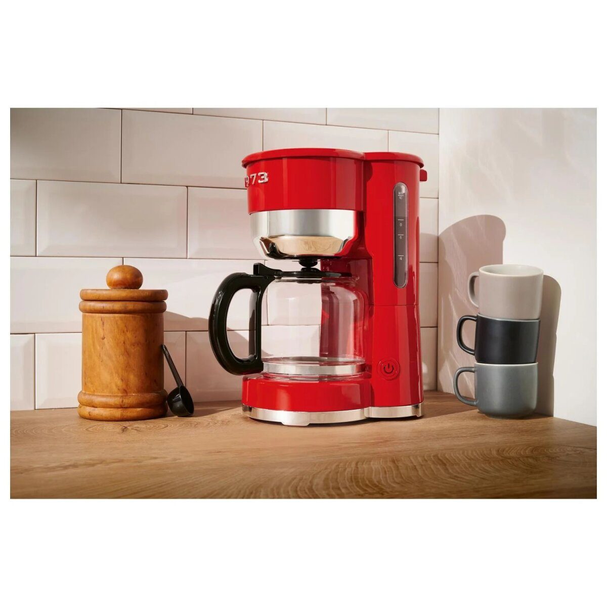SILVERCREST® Koffiezetapparaat Chroom Retro 1973 Rood SKMR 1000 A1