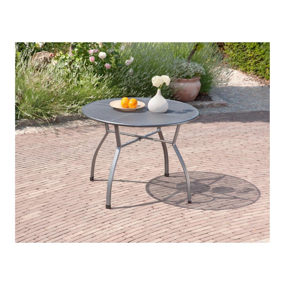 GREEMOTION Gartentischgruppe »Toulouse« (Tisch + 4 Stapelstühle, Ø100 x 74 cm)