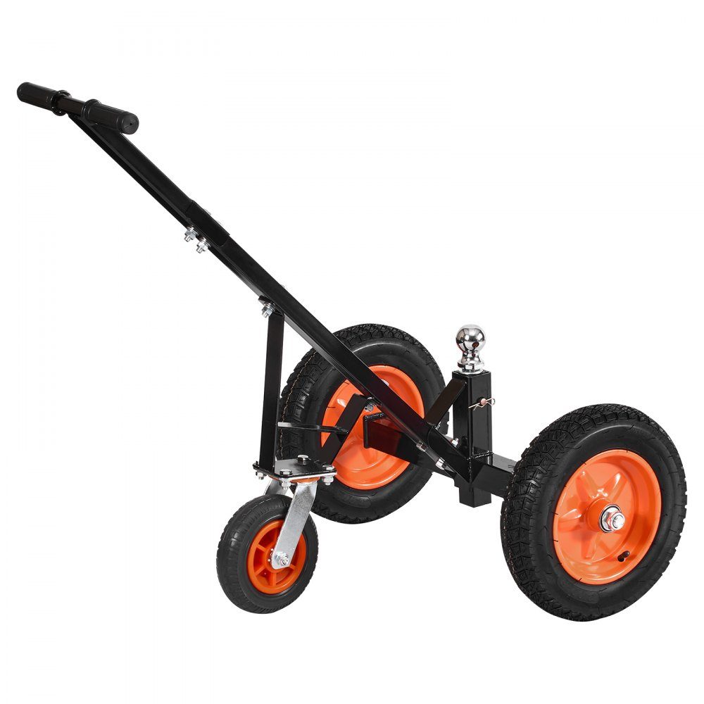 Manoeuvrer Trailer, Trailer Trolley, 544kg Support Load, 460 & 560mm Adjustable Height, 50.8mm Ball, 386mm Pneumatic Tires, Carbon Steel, for Moving Motorhome Trailers
