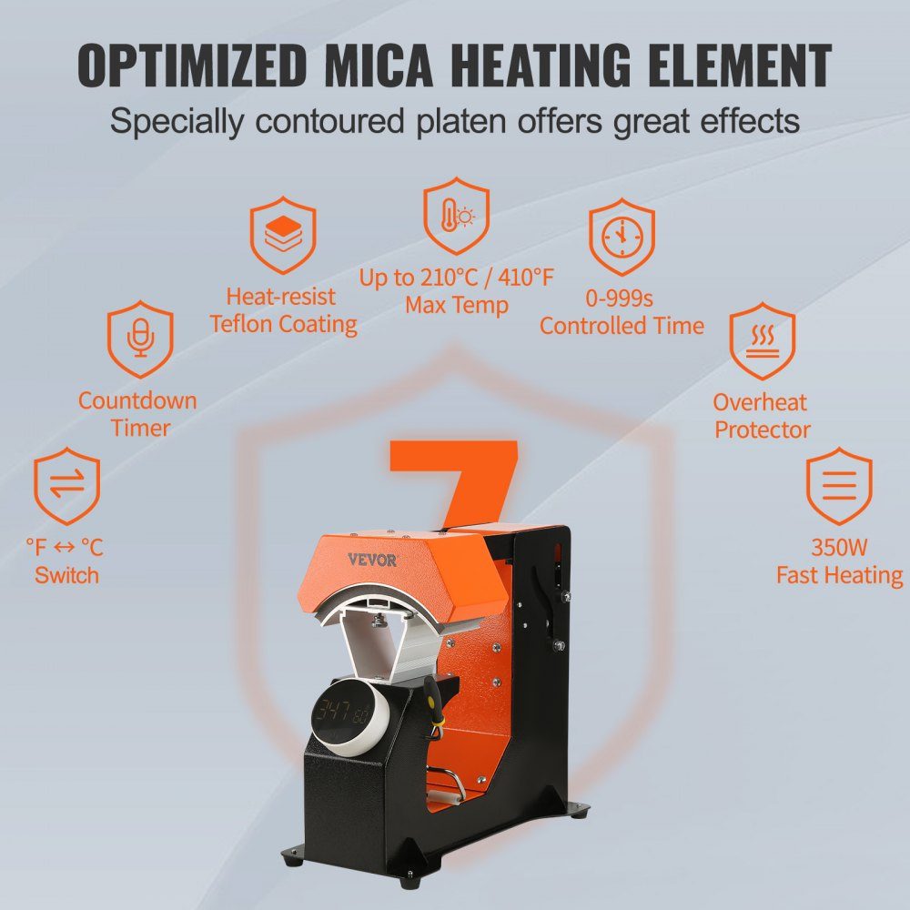 3 in 1 Cap Press, Hat Press, Hot Press Machine 16.3x8cm, Hot Press Transfer Press with 3 Pad Sizes 16.8x7cm, 16.8x9.8cm, 15.5x7.6cm, Hot Press Transfer Press, Time and Temperature Controller