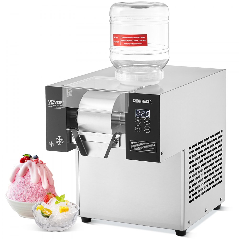 Commercial Snowflake Ice Machine Snow Ice Maker, 170kg/day Snowflake Ice Machine, Stainless Steel Ice Shaver, Electric Snow Cone Maker, Air Cooling System for Bakery Cafe Commercial Snowflake Ice Machine Snow Ice Maker, 170kg/day Snowflake Ice Machine, Stainless Steel Ice Shaver, Electric Snow Cone Maker, Air Cooling System for Bakery Cafe