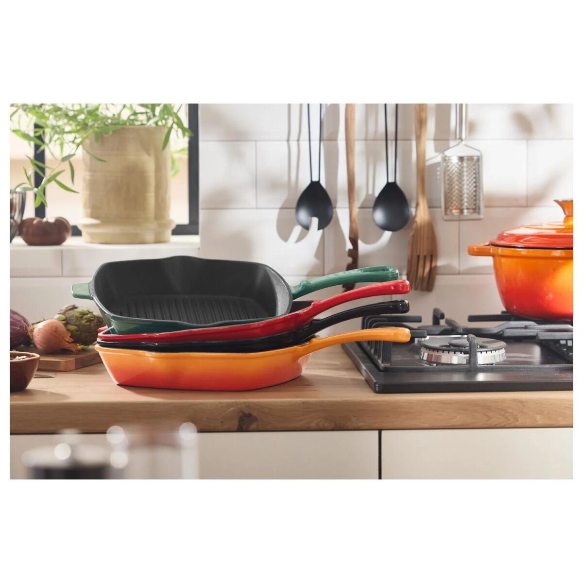 SILVERCREST® Premium cast iron grill pan, Ø 24 cm