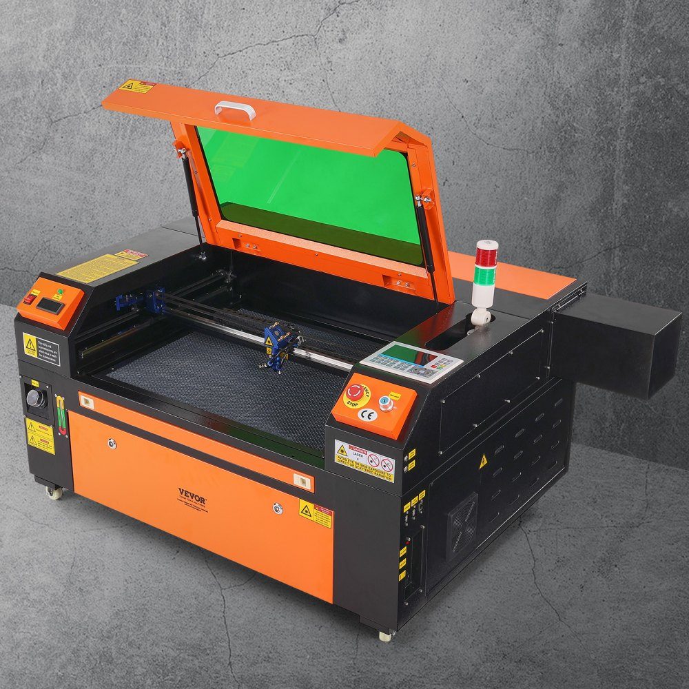Graveur laser CO2 80 W 500 x 700 mm 500 mm/s Machine de découpe laser avec assistance pneumatique bidirectionnelle Compatible avec LightBurn, CorelDRAW, AutoCAD, Windows, Mac OS, Linux, pour bois, acrylique, tissu
